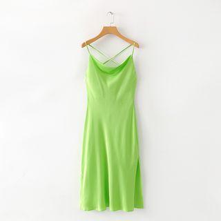 Spaghetti Strap Satin Dress