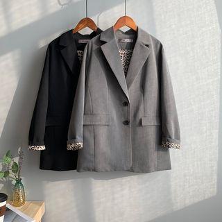 Leopard Panel Blazer