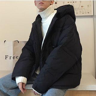 Couple Matching Zip Hooded Padded Jacket