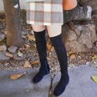 Over-the-knee Low-heel Boots