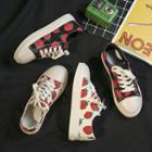 Strawberry Print Faux Leather Sneakers