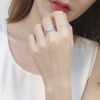Belt Sterling Silver Open Ring 1pc - Silver - One Size