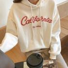 Hooded Letter Embroidered Sweatshirt