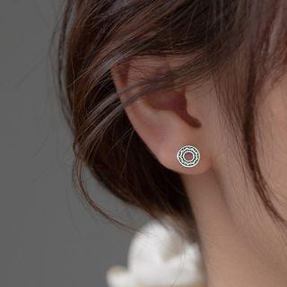Geometric Sterling Silver Earring 1 Pair - S925silver - One Size