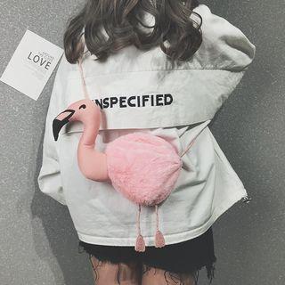 Fluffy Flamingo Crossbody Bag Pink - One Size