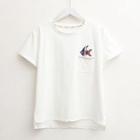 Fish Embroidered Short-sleeve T-shirt