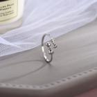 925 Sterling Bow Open Ring Rs387 - Silver - One Size