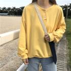 Plain Buttoned Pullover