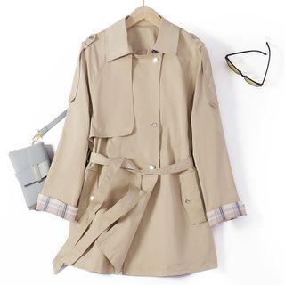 Plaid Lining Trench Coat