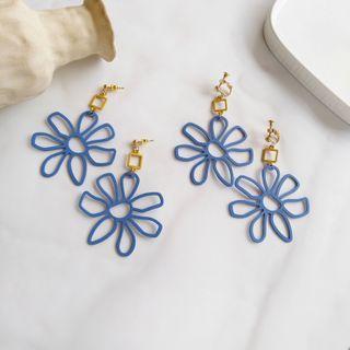 Flower Alloy Dangle Earring