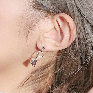 Heart Tasseled Sterling Silver Earring