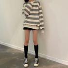 Striped Pullover Striped - Off-white - One Size