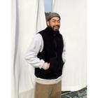 High-neck Zip-up Fleece Vest