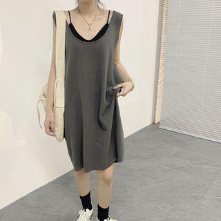 Plain Bralette / Midi Tank Dress