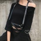 Faux Leather Suspender Belt / Garter