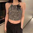 Color-block Cropped Tube Top Tube Top - One Size