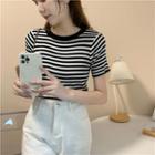 Striped Ice Silk Top