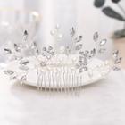 Wedding Faux Crystal Branches Faux Pearl Hair Comb