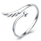 Heart And Wing Open Ring Platinum Plating - One Size