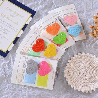 Heart Hair Clip B0847 - Random Color - One Size