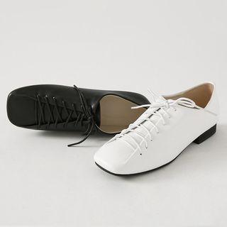 Square-toe Laced Oxfords