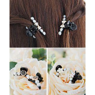 Faux-pearl Hair Claw Set Of 2