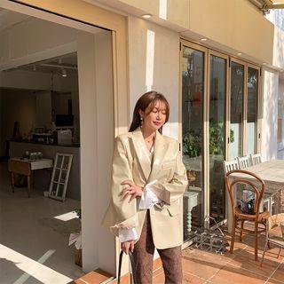 Faux-leather Patent Blazer