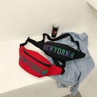 Letter Applique Lightweight Sling Bag