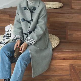 Toggle-button Duffle Coat Gray - One Size