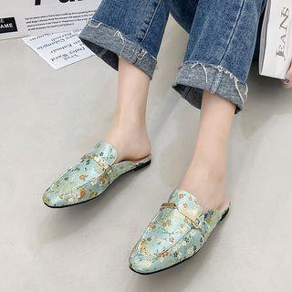 Floral Print Mules