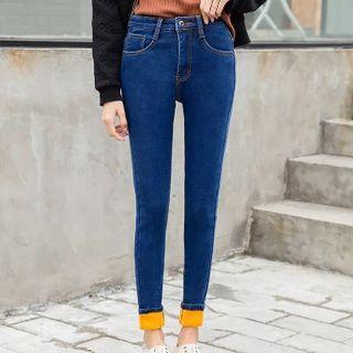 Plain Tight Denim Pencil Pants