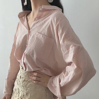 Open Back Tie Waist Shirt