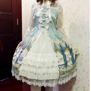 Sleeveless Bow Printed A-line Dress