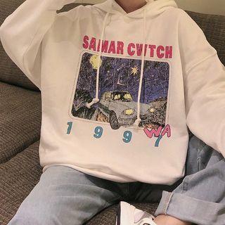 Car Print Oversize Hoodie