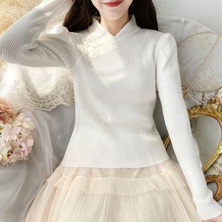 Frog Button Knit Top