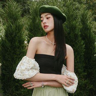 Floral Panel Cropped T-shirt