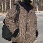Fleece Lined Hood Padded Jacket