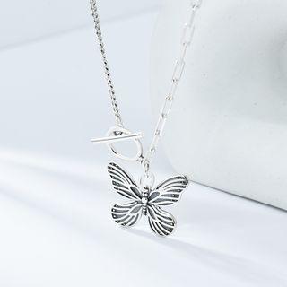 Butterfly Charm Necklace 1 Pc - 1 Pc - Silver - One Size