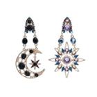 Jeweled Moon Drop Earrings
