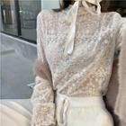 Lace Long-sleeve Top / Floral Long-sleeve Dress