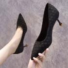 Pointy Dotted High Heel Pumps