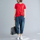 Short-sleeve Shirred Ruffled T-shirt