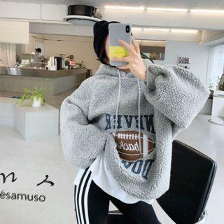 Appliqu  Oversized Sherpa-fleece Hoodie