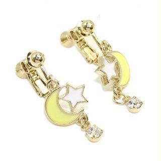 Rhinestone Moon Earring