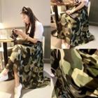 Midi / Maxi Chiffon Skirt Camo - One Size