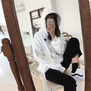 Patched Oversized Hoodie