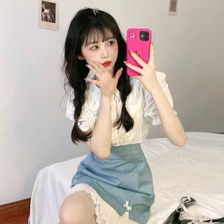 Lace Trim A-line Skirt / Shirt