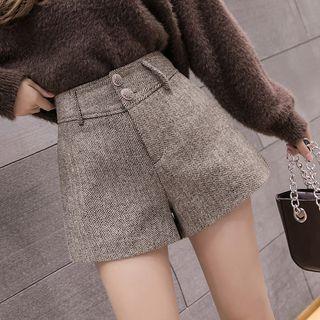 Chevron Print Wide Leg Shorts