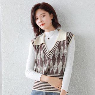 Argyle Collared Sweater Vest