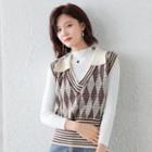 Argyle Collared Sweater Vest
